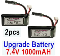 Hosim 9130 Parts-Battery,Akku-Upgrade 7.4V 1000MAH Battery(2pcs) Parts,Hosim 9130 RC Car Parts
